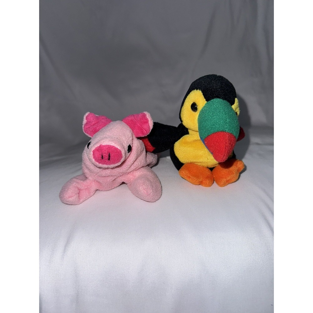 DAN DEE‎ COLLECTORS CHOICE Toucan Nosey/Pixie the Pig Bean Bag Friends
